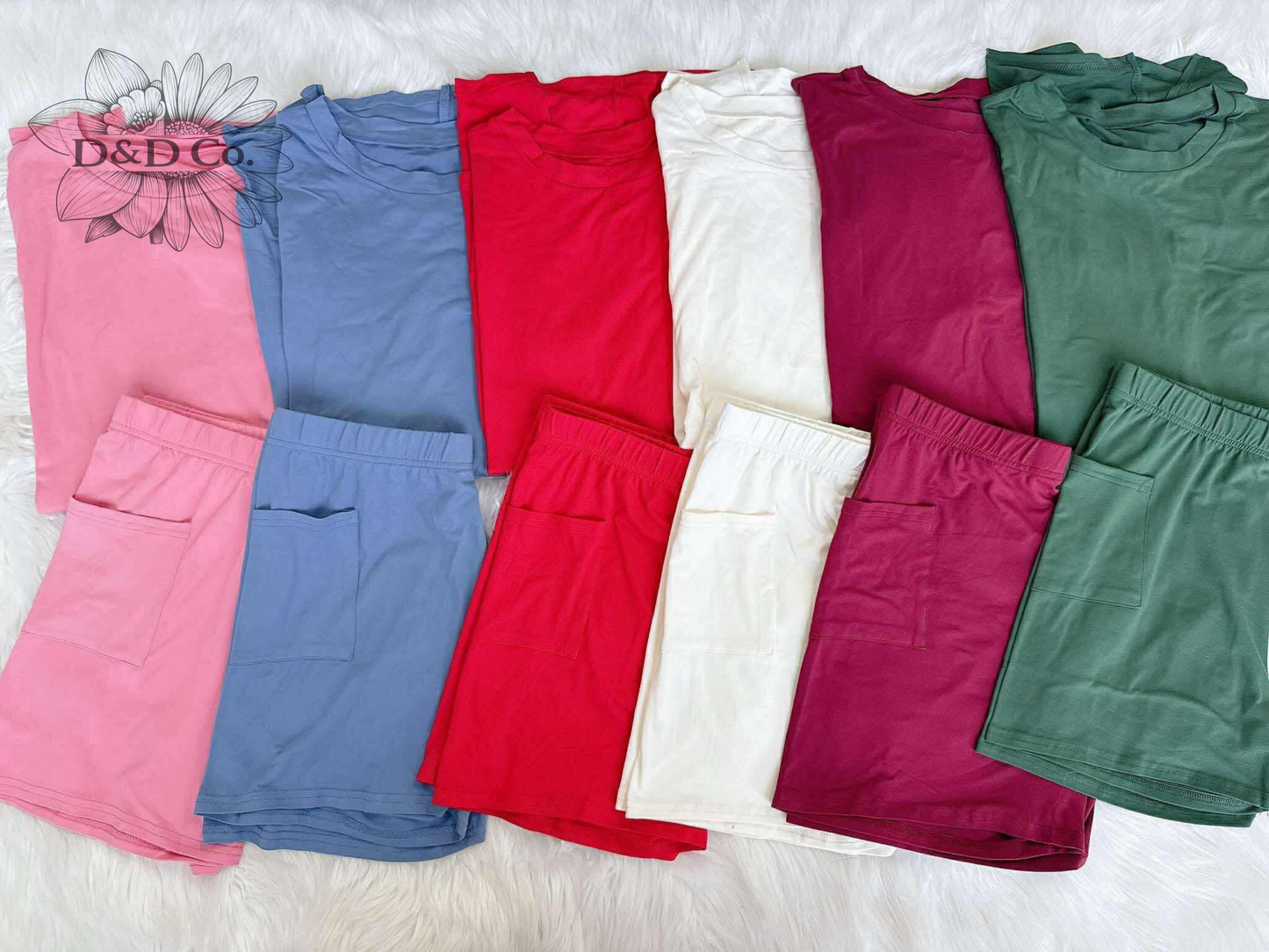 Women’s Casual T-shirt and biker shorts set