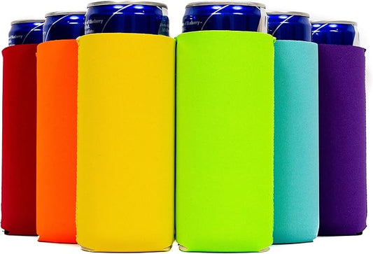 Custom Logo Slim Can Koozie Packs – 6, 14, or 25 Pack