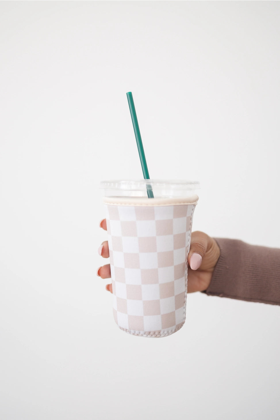 Beige Checker - Drink Sleeve