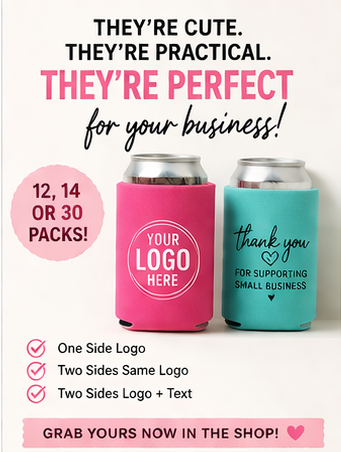 Custom Logo Koozie Packs (Standard Can) – 12, 14, or 30 Pack