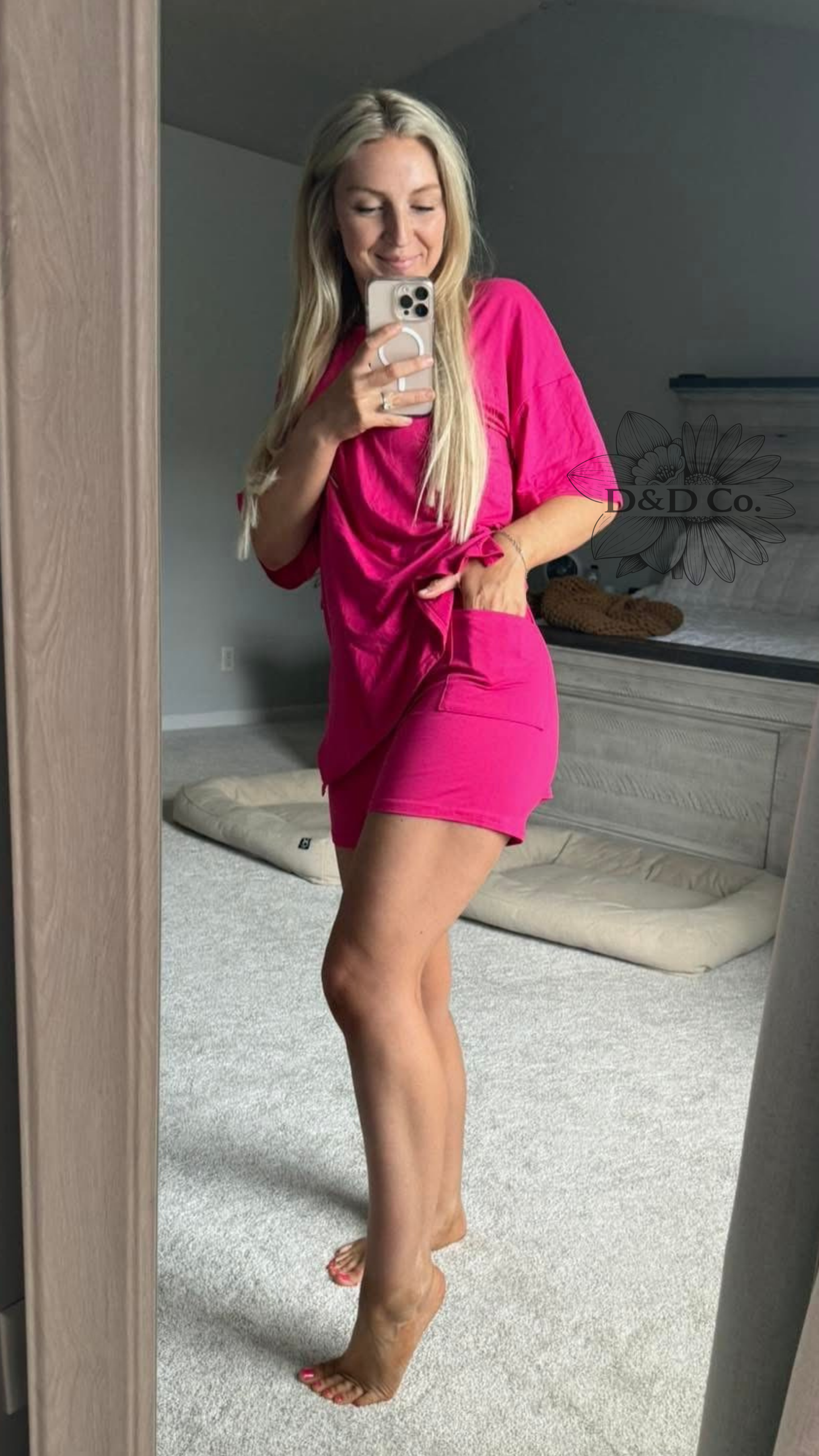 Women’s Casual T-shirt and biker shorts set