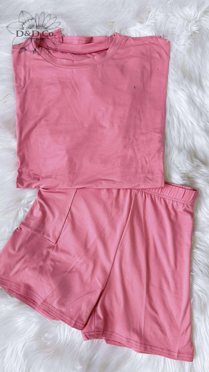 Women’s Casual T-shirt and biker shorts set