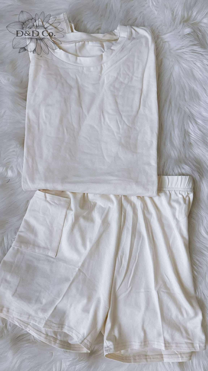 Women’s Casual T-shirt and biker shorts set