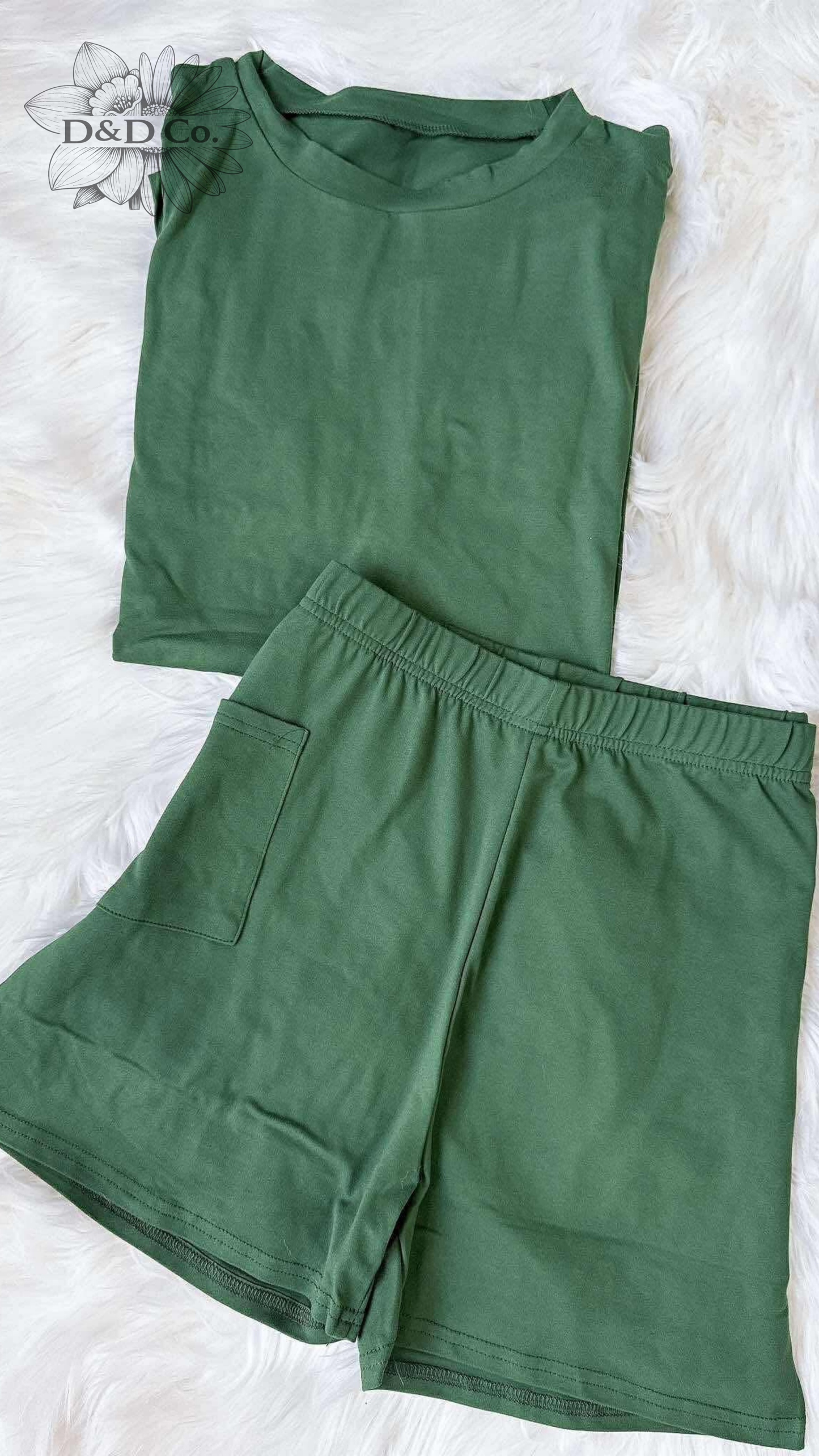 Women’s Casual T-shirt and biker shorts set