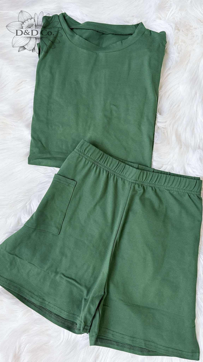 Women’s Casual T-shirt and biker shorts set