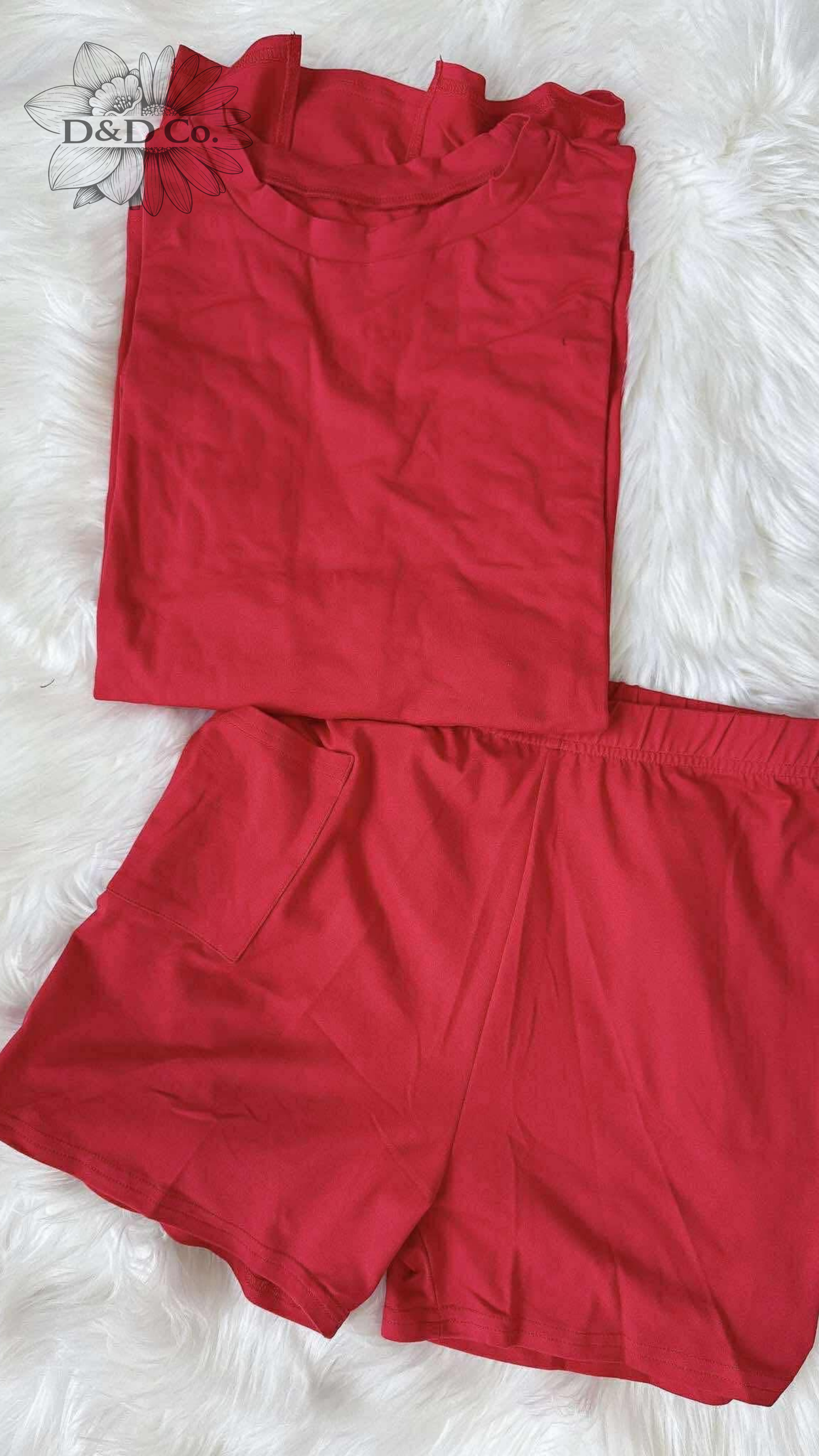 Women’s Casual T-shirt and biker shorts set