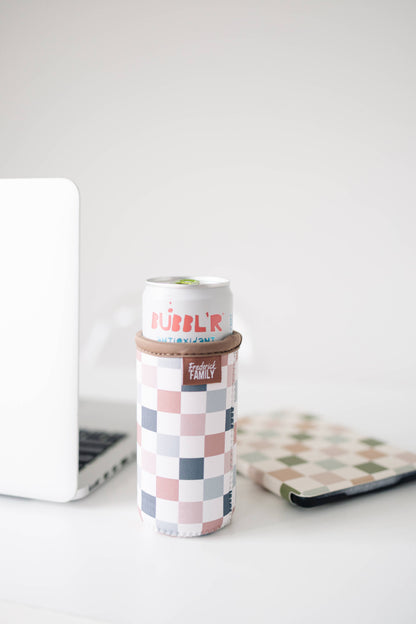 Boho Checker - Slim Can Drink Sleeves 12oz