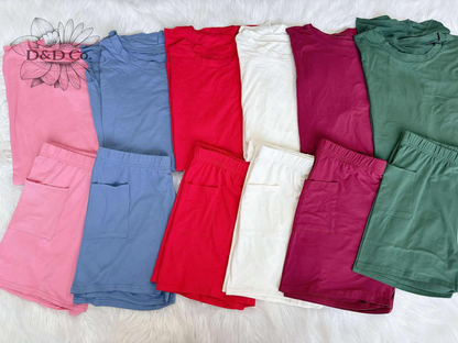 Women’s Casual T-shirt and biker shorts set