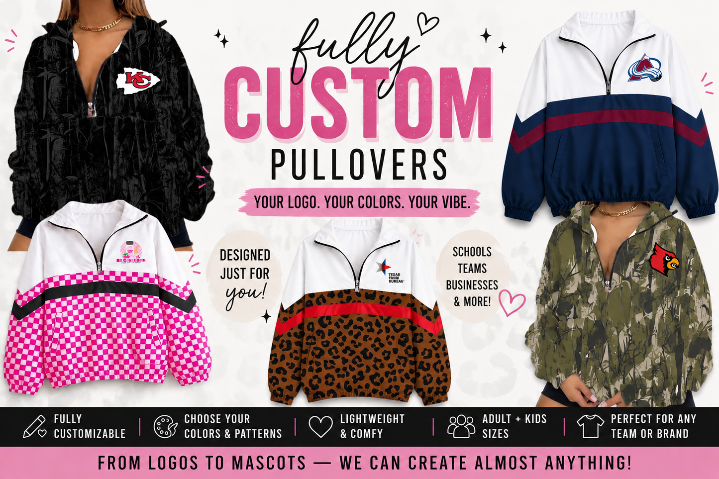 Custom Quarter-Zip Pullover
