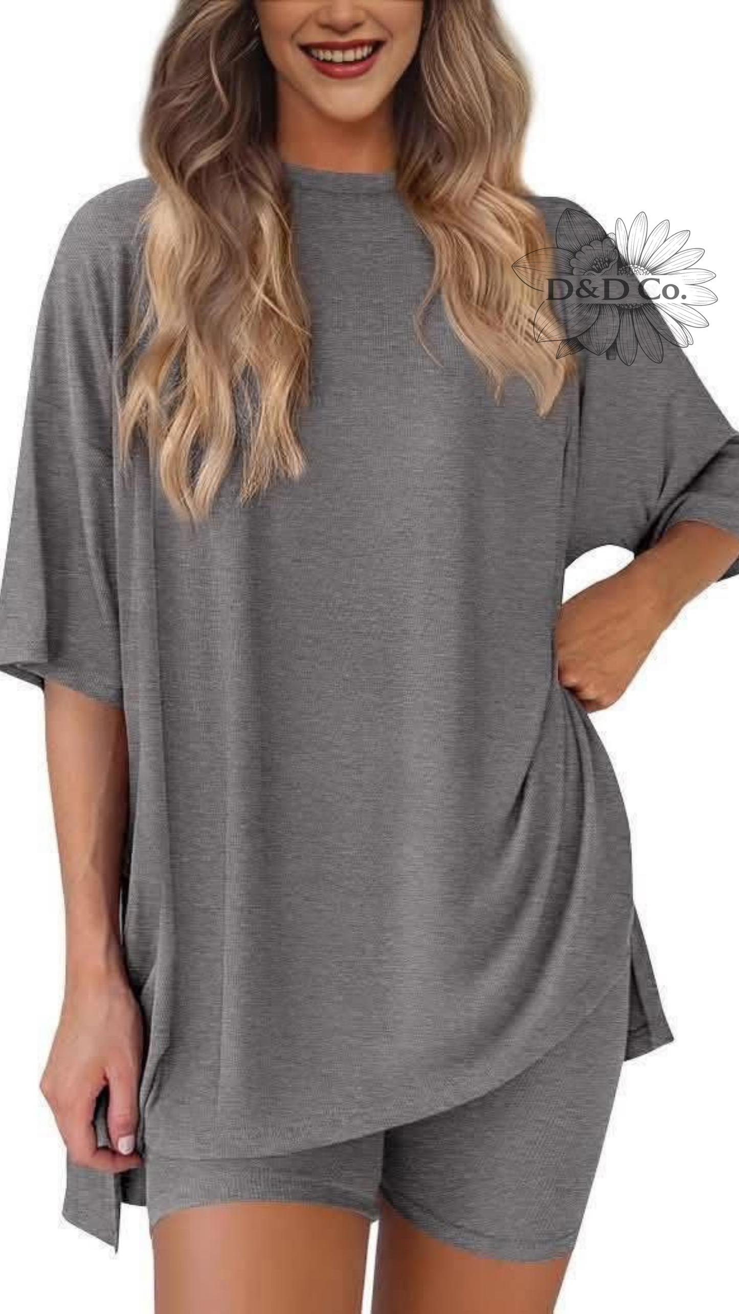 Women’s Casual T-shirt and biker shorts set