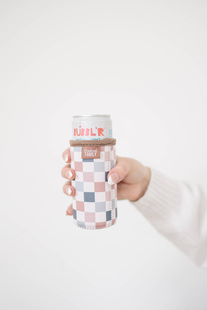 Boho Checker - Slim Can Drink Sleeves 12oz