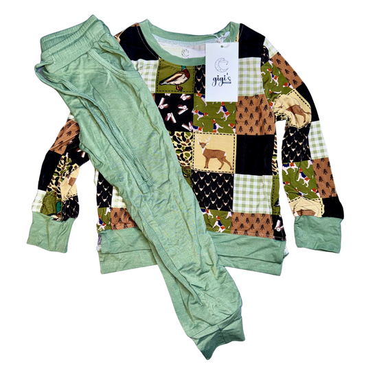Hunting Patch Bamboo Jogger Set | 3T