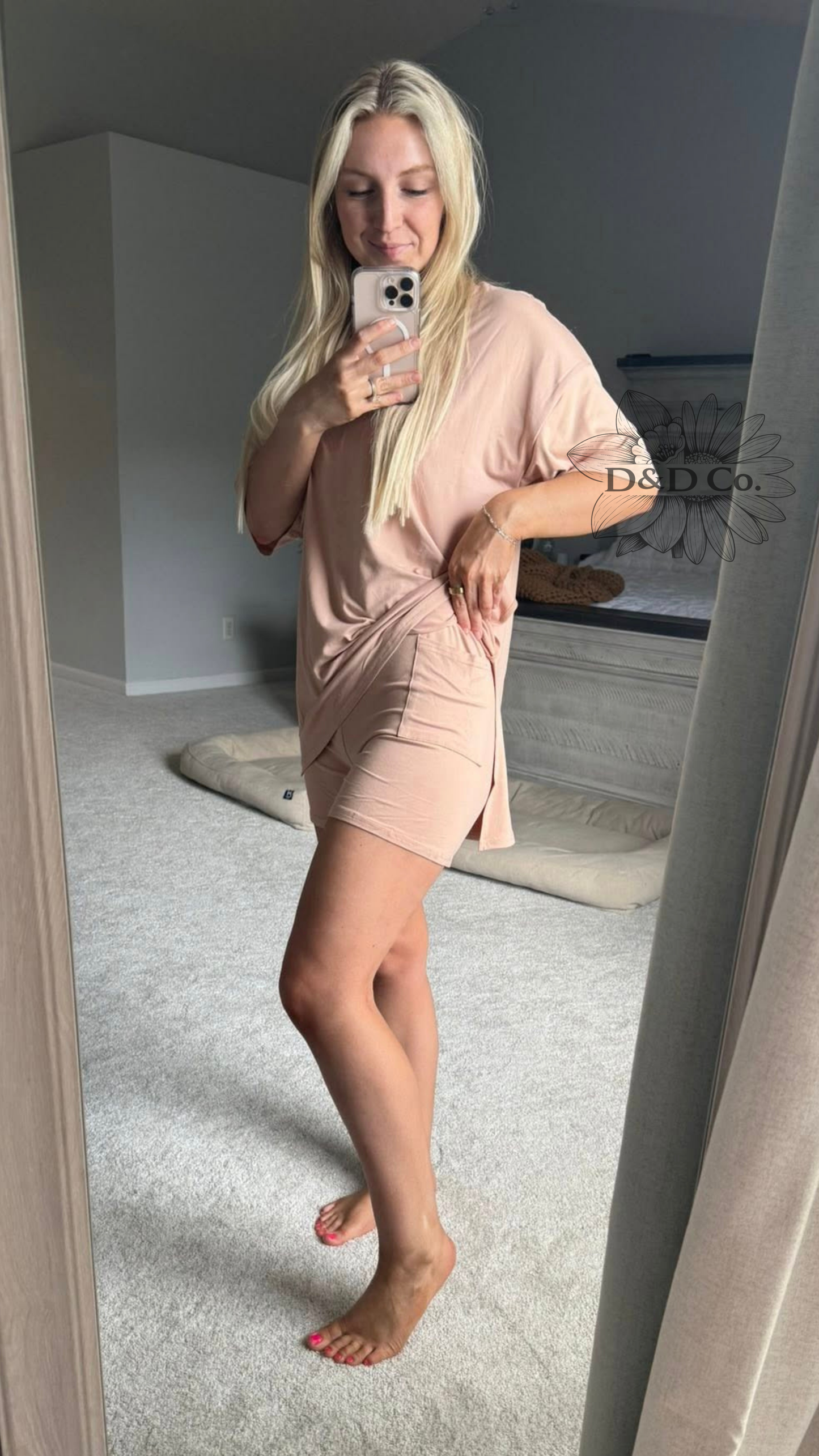 Women’s Casual T-shirt and biker shorts set