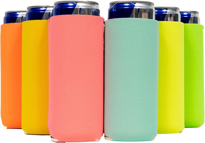 Custom Logo Slim Can Koozie Packs – 6, 14, or 25 Pack