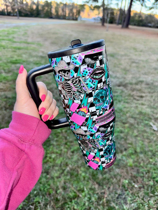 40oz Punchy Dr Pepper Tumbler
