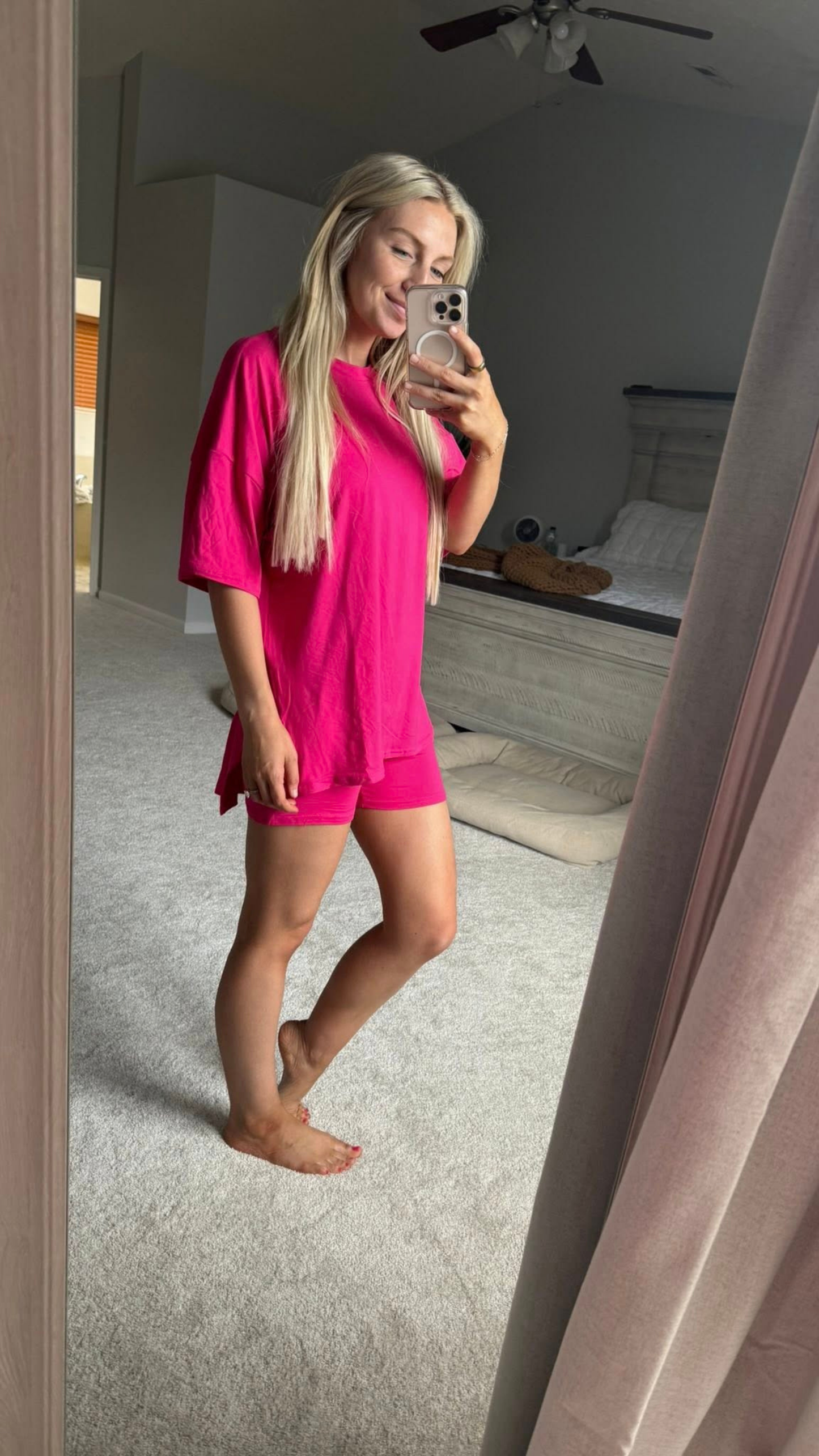 Women’s Casual T-shirt and biker shorts set