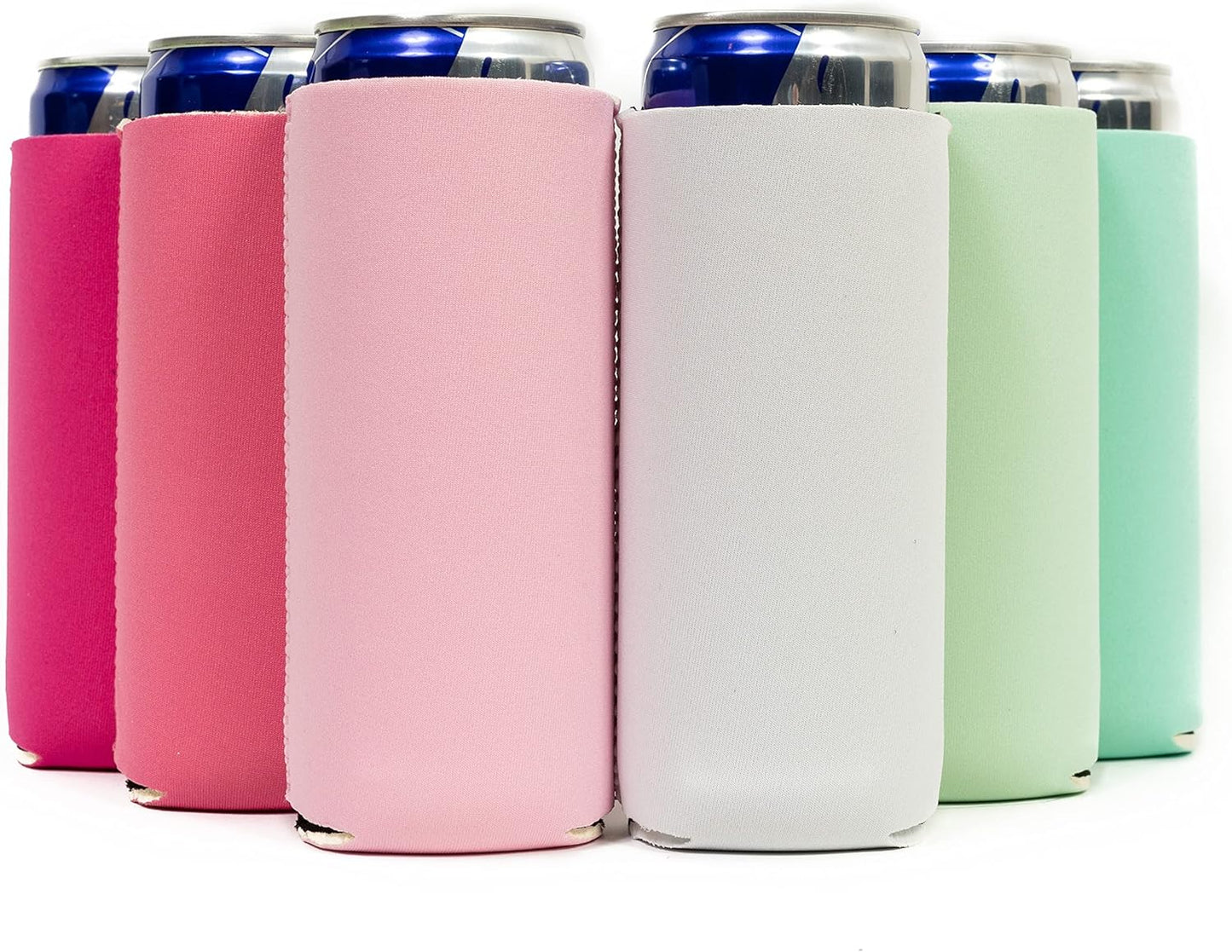 Custom Logo Slim Can Koozie Packs – 6, 14, or 25 Pack