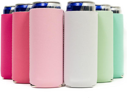 Custom Logo Slim Can Koozie Packs – 6, 14, or 25 Pack