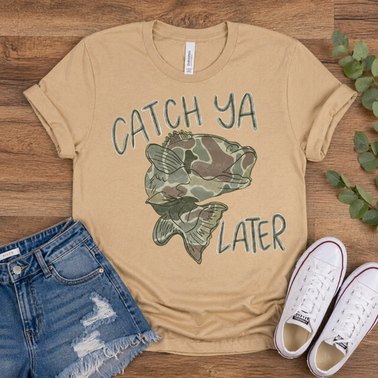 Catch Ya Later Camo Fish Tee