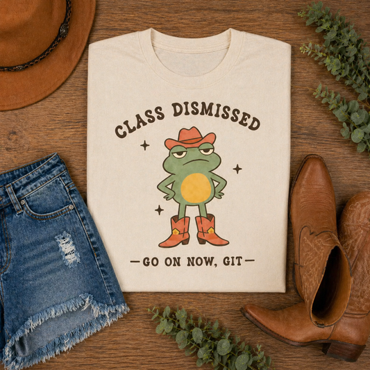 Class Dismissed Cowboy Frog Tee