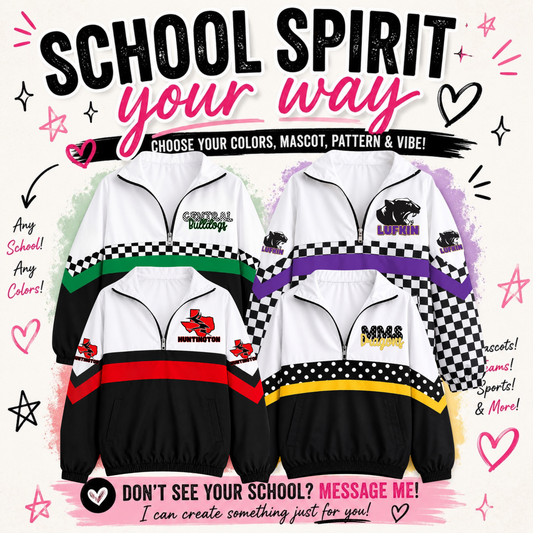 Custom School Spirit Quarter-Zip Pullover