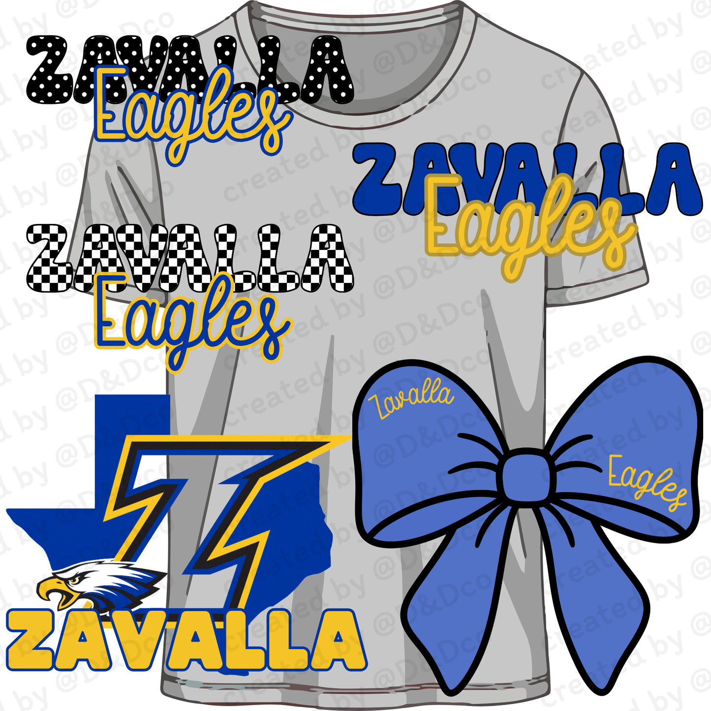 Custom School Spirit Shirt - Zavalla